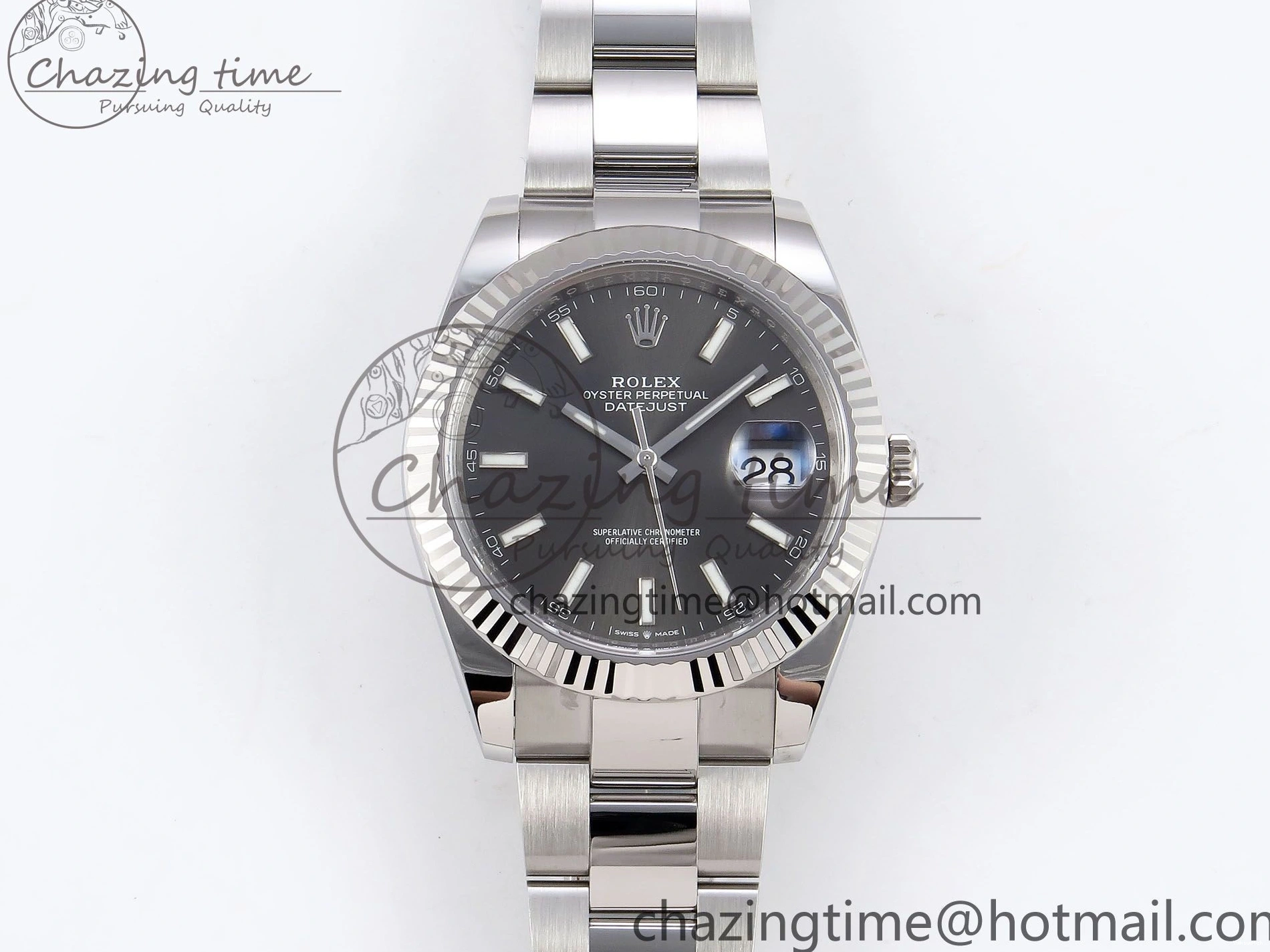 VR3235 DateJust 904L Dial on SS Edition Steel Best Bracelet Gray 41 Oyster 126334 1:1 C+F 0517